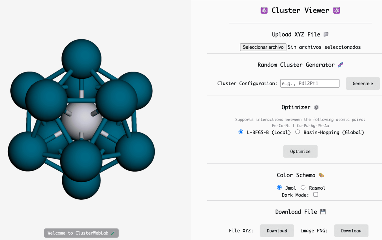 Cluster Web Lab Screenshot