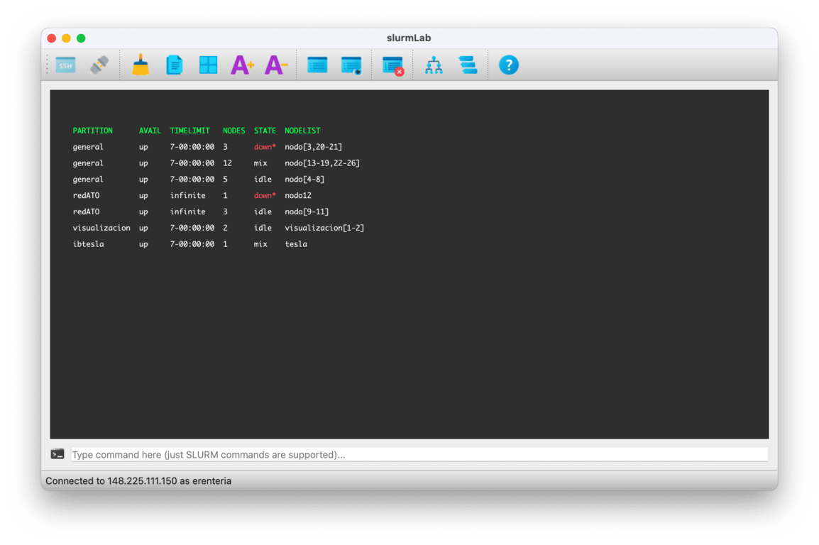 slurmLab Screenshot
